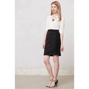 Anthropologie Moulinette Soeurs  Black Pencil Skirt Size 4